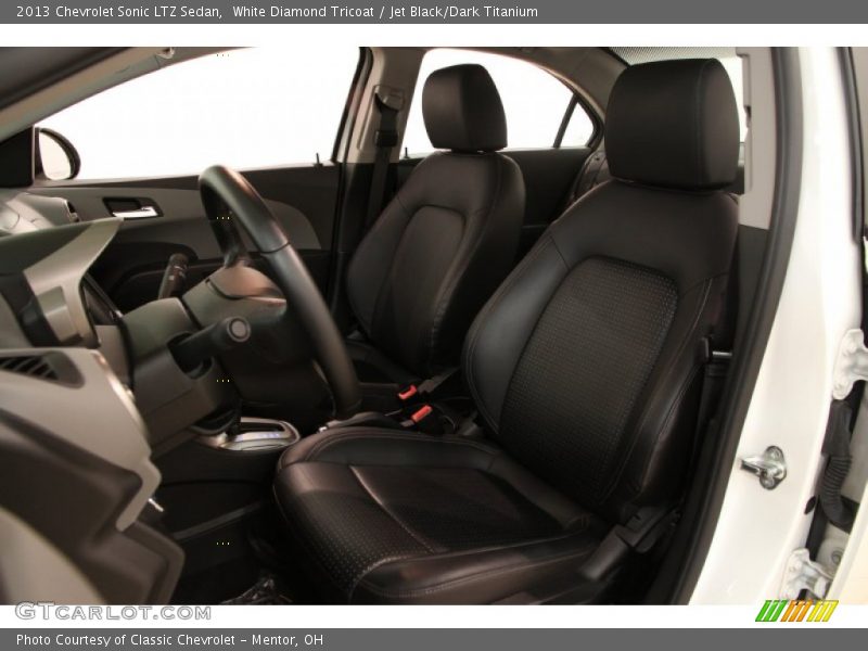 White Diamond Tricoat / Jet Black/Dark Titanium 2013 Chevrolet Sonic LTZ Sedan