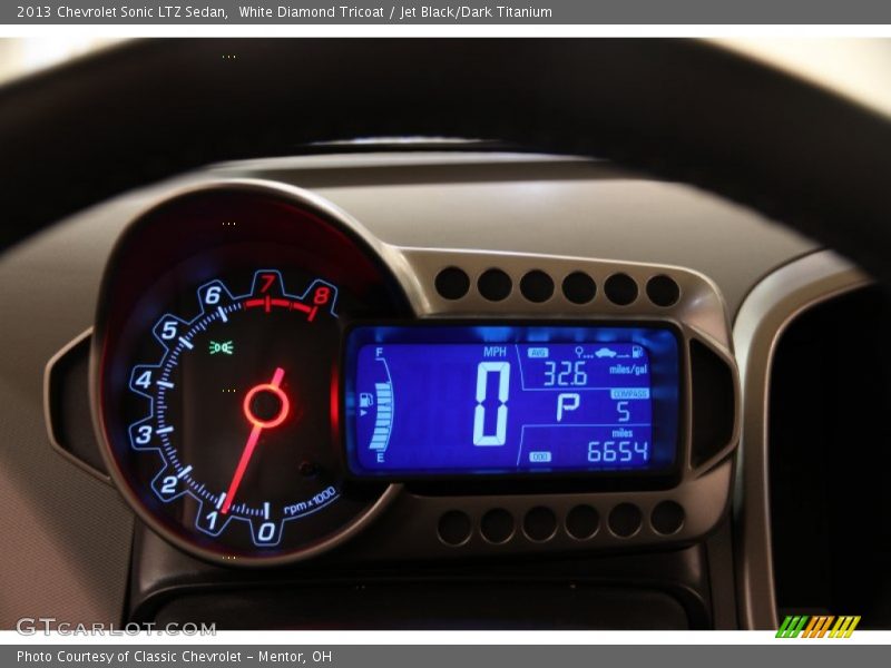 White Diamond Tricoat / Jet Black/Dark Titanium 2013 Chevrolet Sonic LTZ Sedan