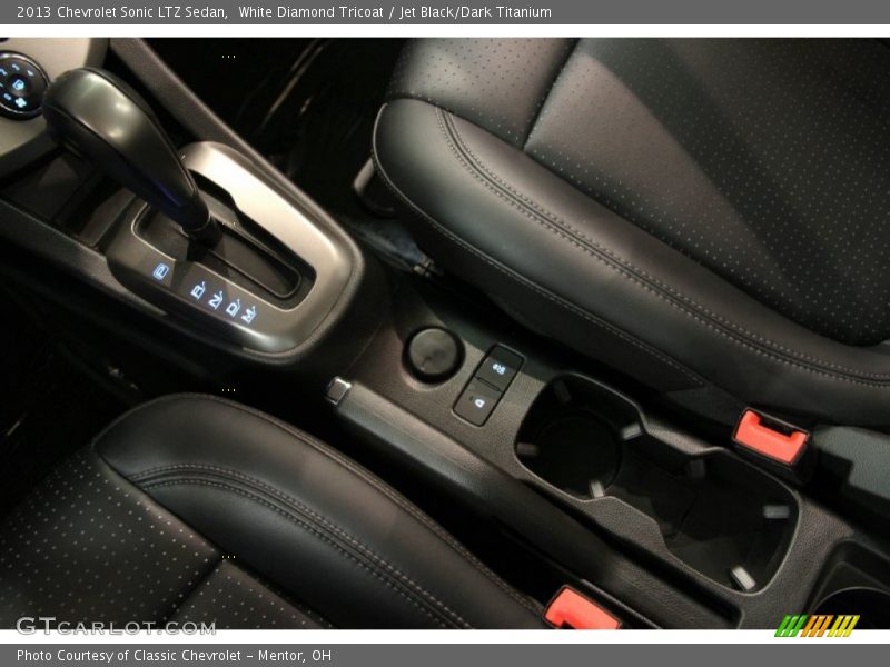 White Diamond Tricoat / Jet Black/Dark Titanium 2013 Chevrolet Sonic LTZ Sedan