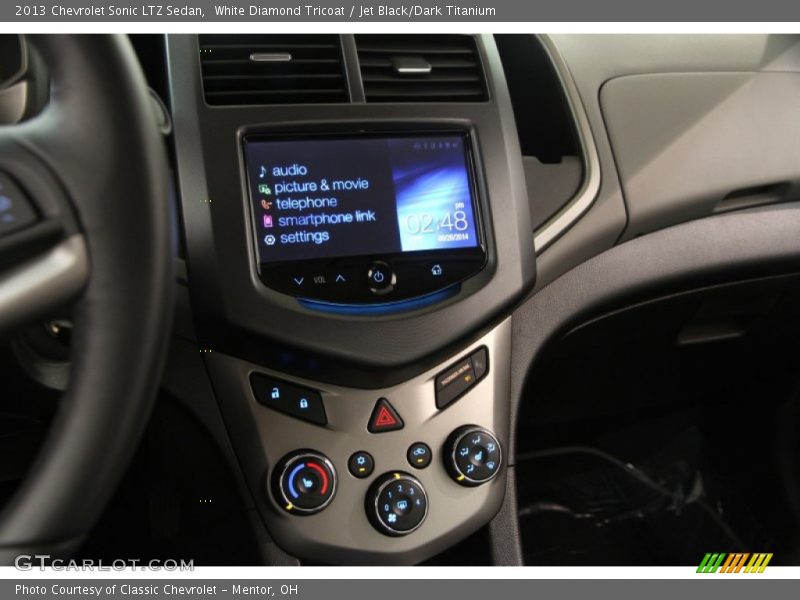 White Diamond Tricoat / Jet Black/Dark Titanium 2013 Chevrolet Sonic LTZ Sedan