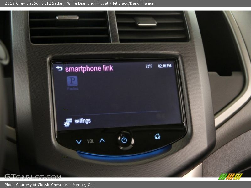 White Diamond Tricoat / Jet Black/Dark Titanium 2013 Chevrolet Sonic LTZ Sedan