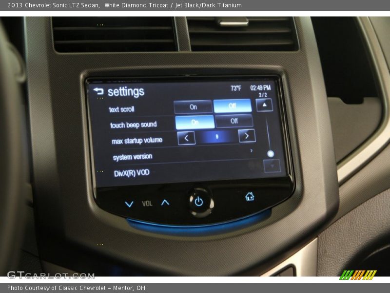 White Diamond Tricoat / Jet Black/Dark Titanium 2013 Chevrolet Sonic LTZ Sedan