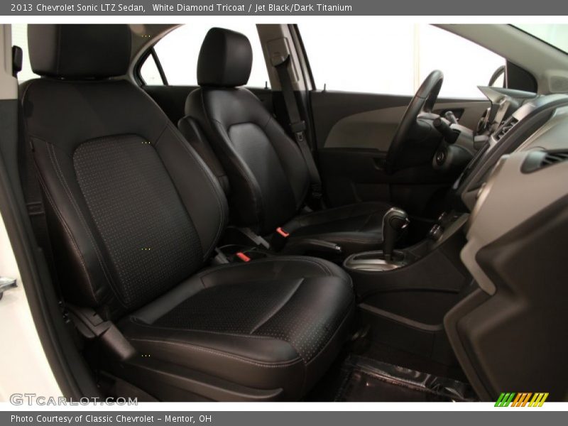 White Diamond Tricoat / Jet Black/Dark Titanium 2013 Chevrolet Sonic LTZ Sedan
