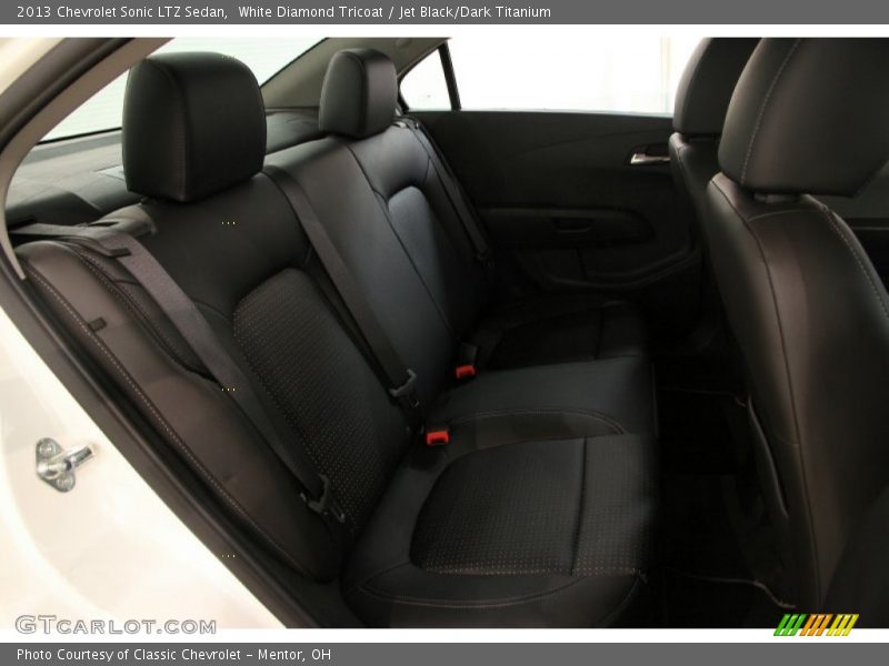 White Diamond Tricoat / Jet Black/Dark Titanium 2013 Chevrolet Sonic LTZ Sedan