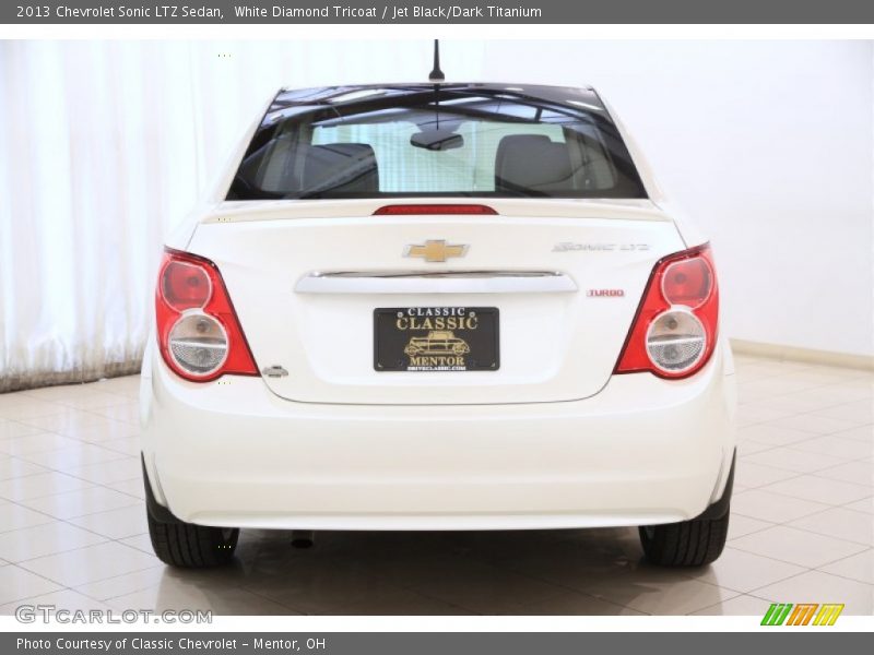 White Diamond Tricoat / Jet Black/Dark Titanium 2013 Chevrolet Sonic LTZ Sedan