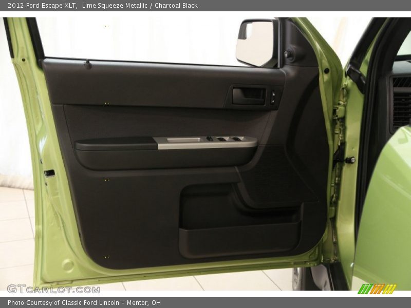Lime Squeeze Metallic / Charcoal Black 2012 Ford Escape XLT