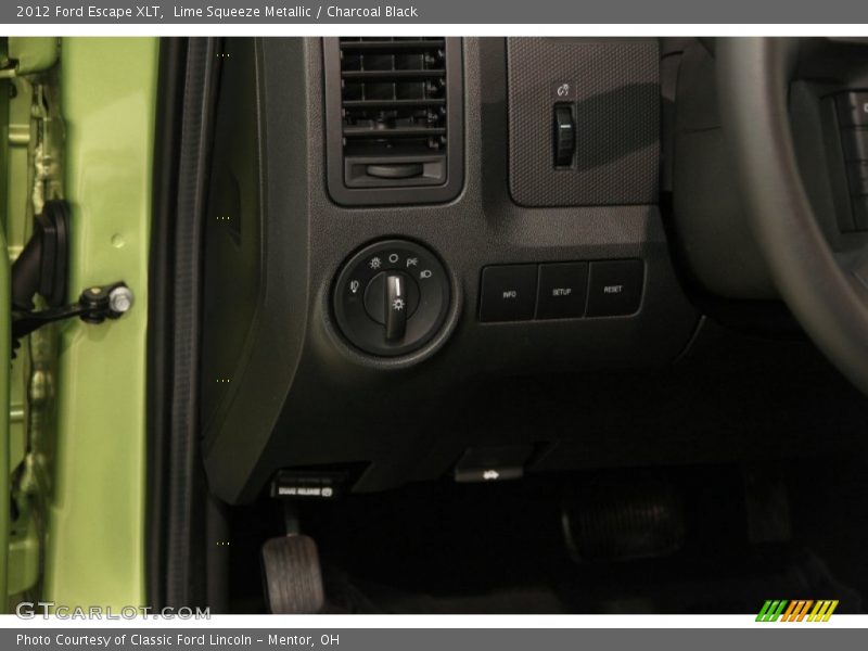 Lime Squeeze Metallic / Charcoal Black 2012 Ford Escape XLT