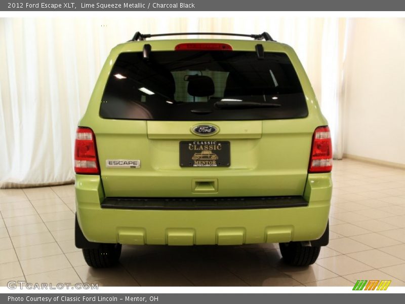 Lime Squeeze Metallic / Charcoal Black 2012 Ford Escape XLT