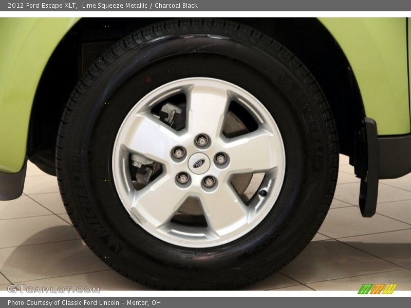 Lime Squeeze Metallic / Charcoal Black 2012 Ford Escape XLT