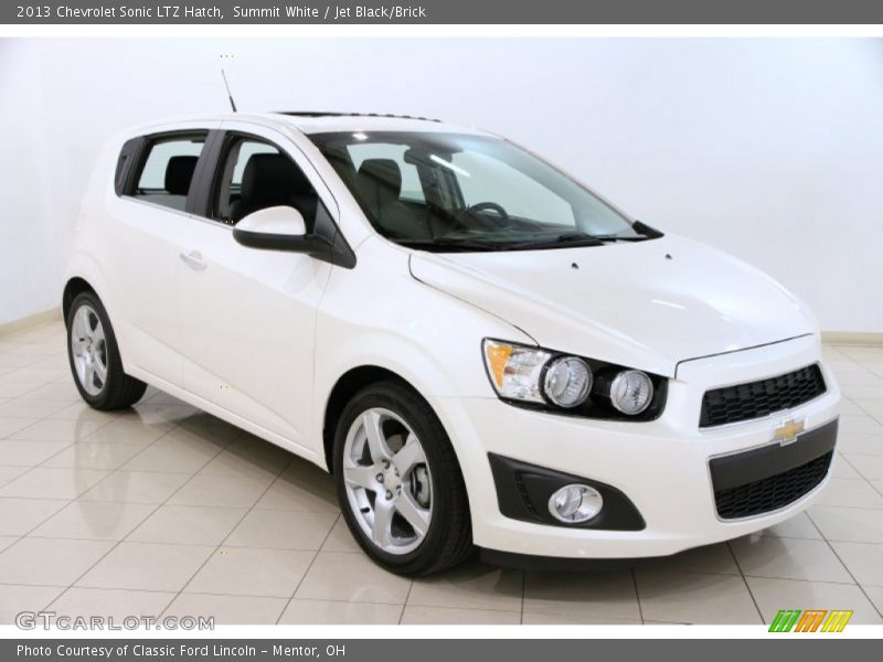 Summit White / Jet Black/Brick 2013 Chevrolet Sonic LTZ Hatch