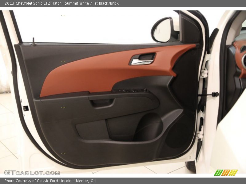 Summit White / Jet Black/Brick 2013 Chevrolet Sonic LTZ Hatch