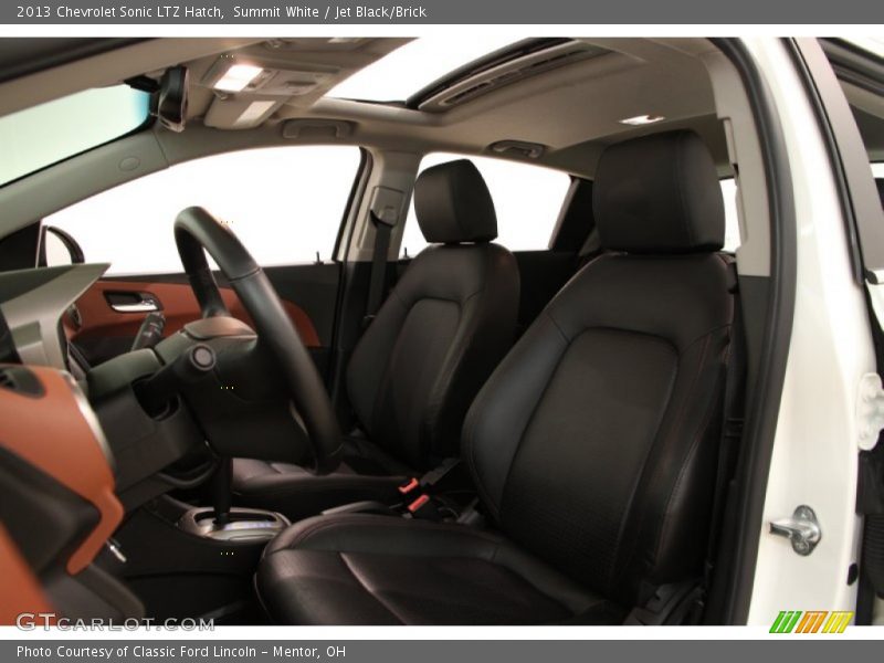 Summit White / Jet Black/Brick 2013 Chevrolet Sonic LTZ Hatch