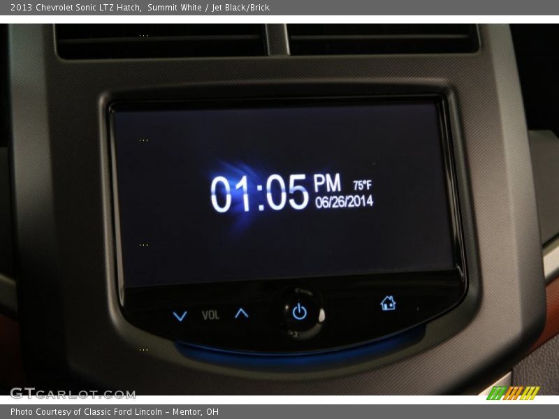 Summit White / Jet Black/Brick 2013 Chevrolet Sonic LTZ Hatch