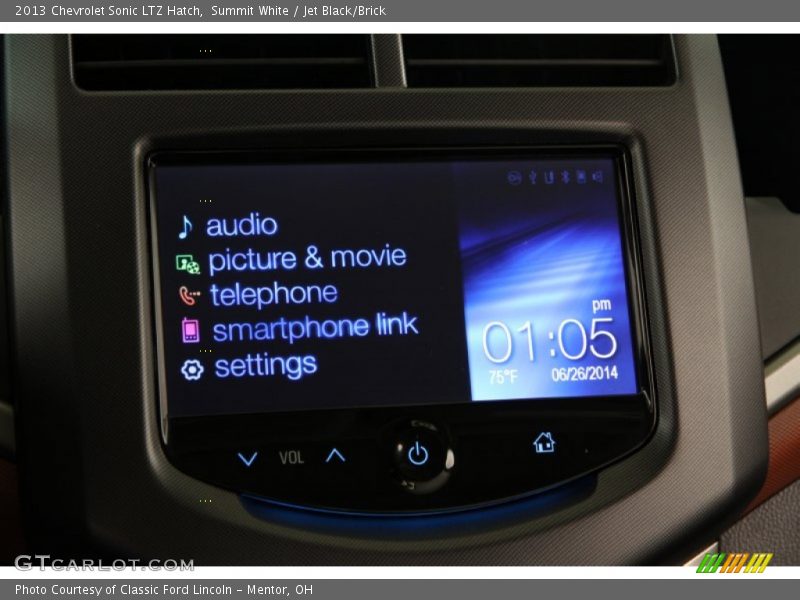 Summit White / Jet Black/Brick 2013 Chevrolet Sonic LTZ Hatch