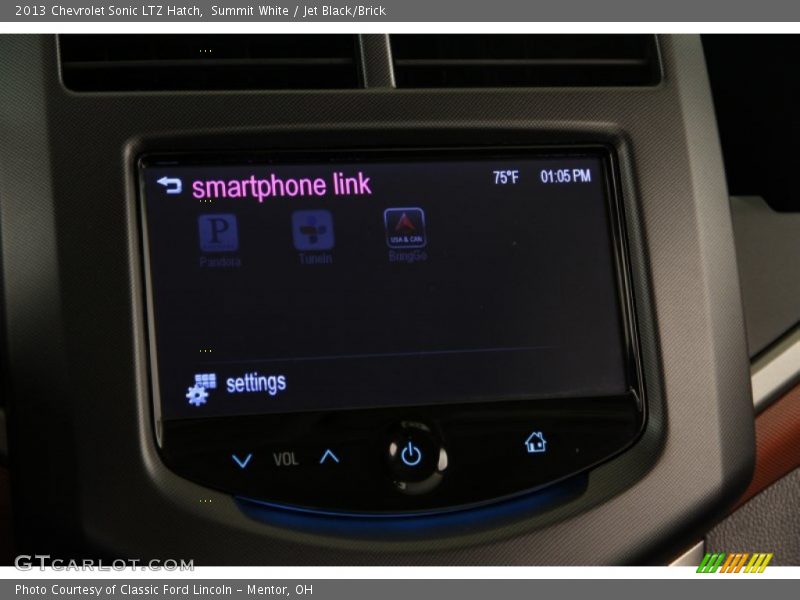 Summit White / Jet Black/Brick 2013 Chevrolet Sonic LTZ Hatch