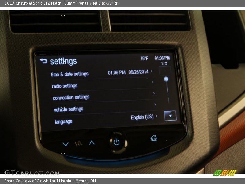 Summit White / Jet Black/Brick 2013 Chevrolet Sonic LTZ Hatch