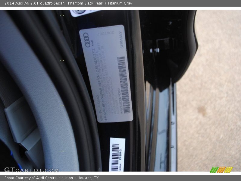 Phantom Black Pearl / Titanium Gray 2014 Audi A6 2.0T quattro Sedan