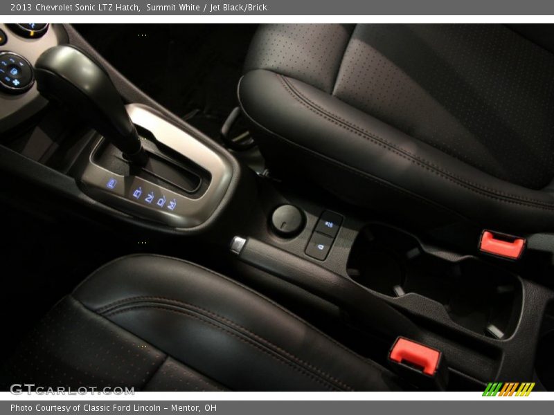 Summit White / Jet Black/Brick 2013 Chevrolet Sonic LTZ Hatch