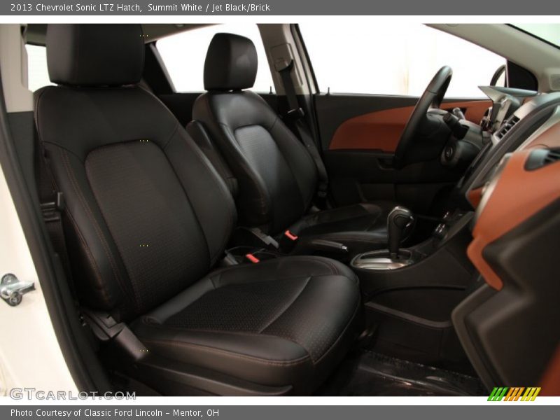 Summit White / Jet Black/Brick 2013 Chevrolet Sonic LTZ Hatch