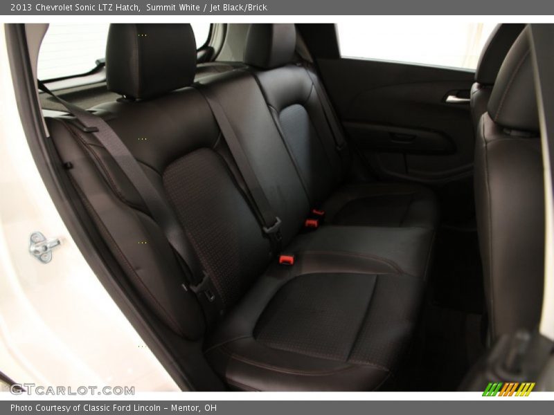 Summit White / Jet Black/Brick 2013 Chevrolet Sonic LTZ Hatch