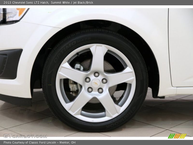 Summit White / Jet Black/Brick 2013 Chevrolet Sonic LTZ Hatch