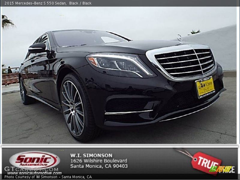 Black / Black 2015 Mercedes-Benz S 550 Sedan