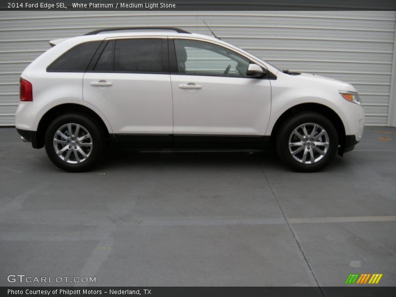 White Platinum / Medium Light Stone 2014 Ford Edge SEL