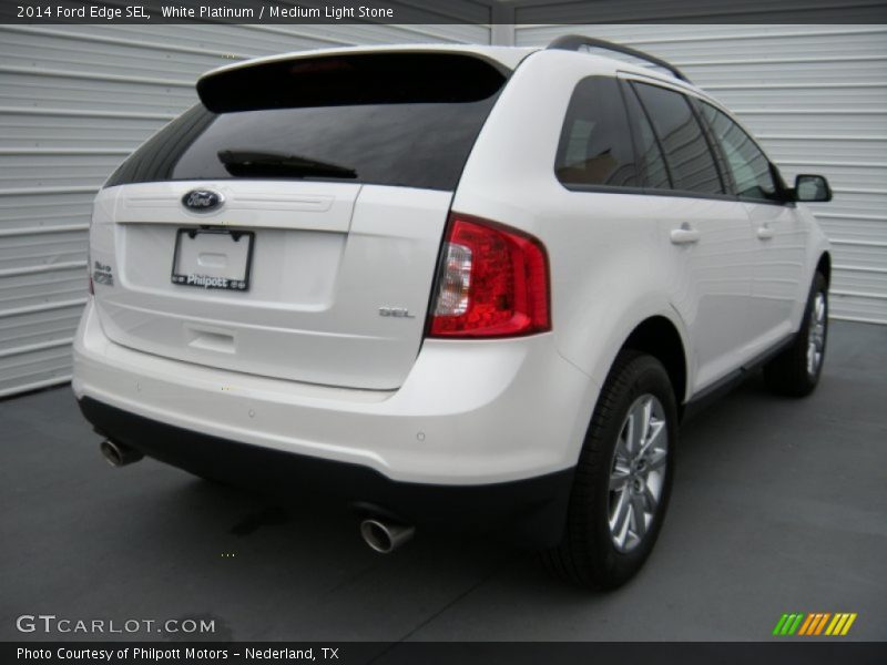 White Platinum / Medium Light Stone 2014 Ford Edge SEL