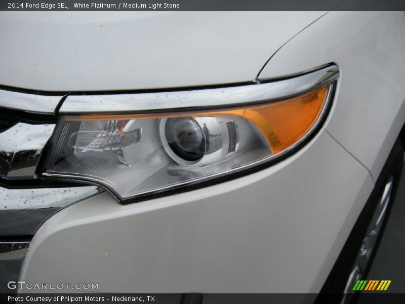 White Platinum / Medium Light Stone 2014 Ford Edge SEL