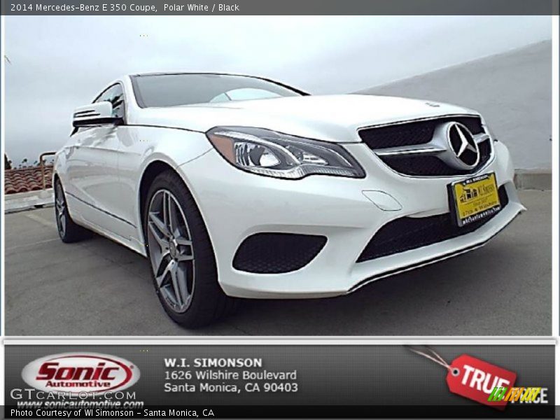 Polar White / Black 2014 Mercedes-Benz E 350 Coupe