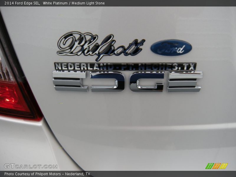White Platinum / Medium Light Stone 2014 Ford Edge SEL