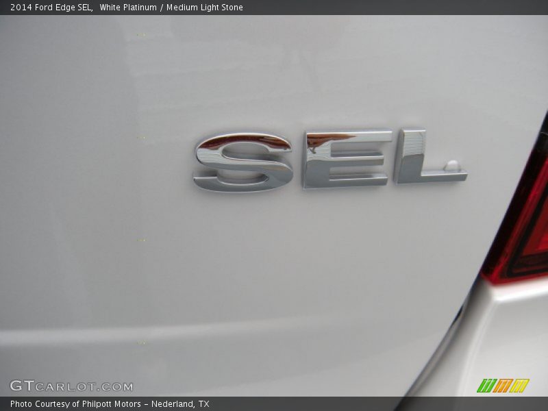 White Platinum / Medium Light Stone 2014 Ford Edge SEL