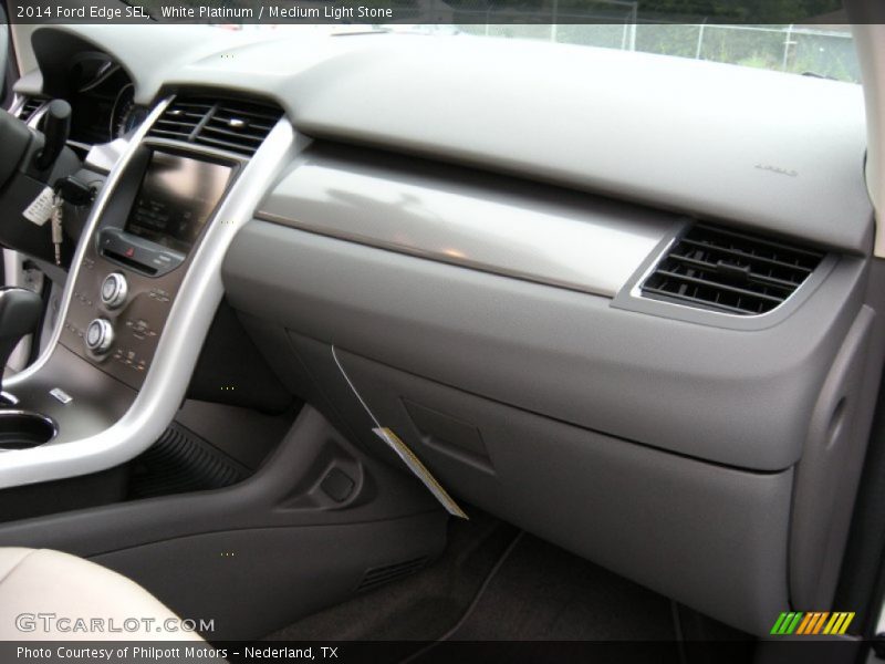 White Platinum / Medium Light Stone 2014 Ford Edge SEL