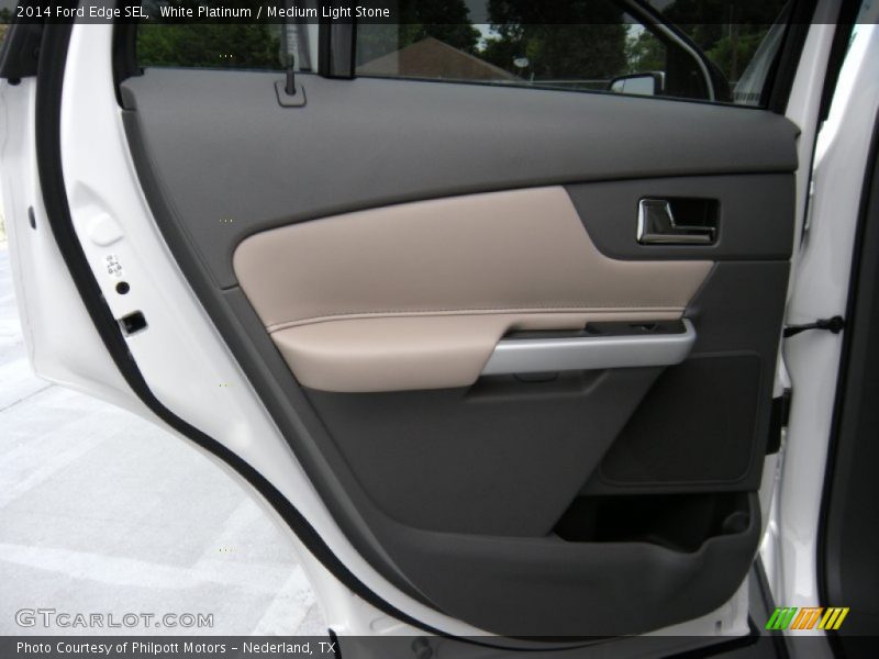 White Platinum / Medium Light Stone 2014 Ford Edge SEL