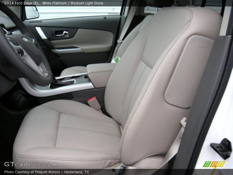 White Platinum / Medium Light Stone 2014 Ford Edge SEL