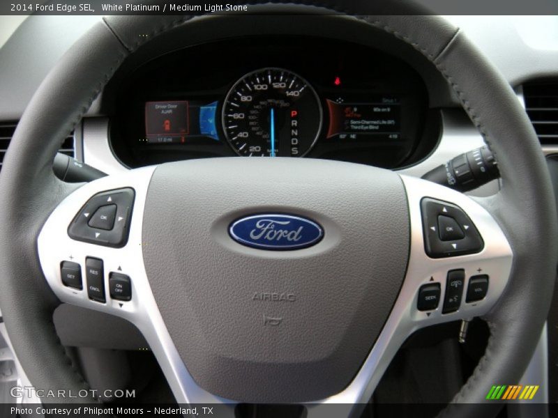 White Platinum / Medium Light Stone 2014 Ford Edge SEL