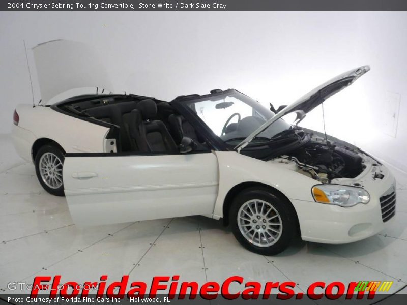 Stone White / Dark Slate Gray 2004 Chrysler Sebring Touring Convertible