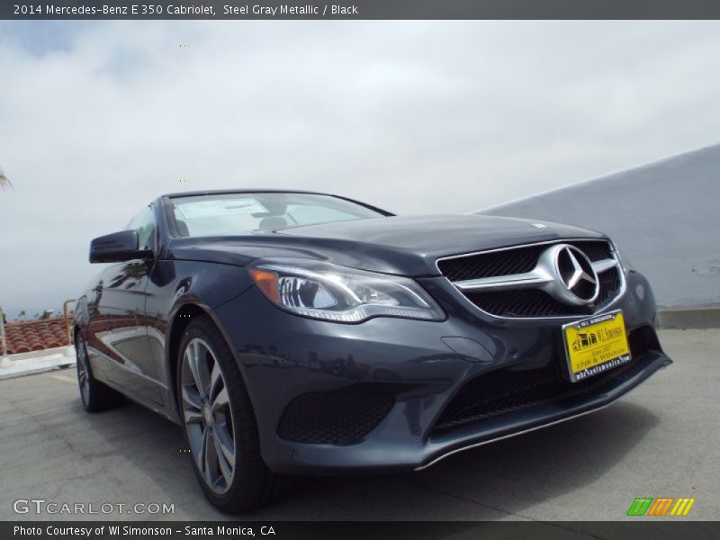 Steel Gray Metallic / Black 2014 Mercedes-Benz E 350 Cabriolet
