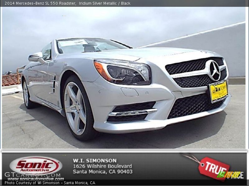 Iridium Silver Metallic / Black 2014 Mercedes-Benz SL 550 Roadster