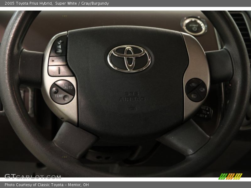 Super White / Gray/Burgundy 2005 Toyota Prius Hybrid