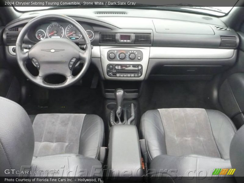 Stone White / Dark Slate Gray 2004 Chrysler Sebring Touring Convertible
