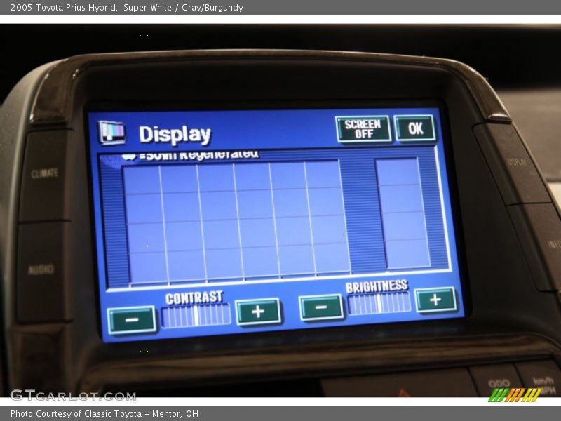 Super White / Gray/Burgundy 2005 Toyota Prius Hybrid
