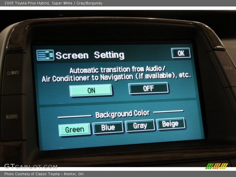Super White / Gray/Burgundy 2005 Toyota Prius Hybrid