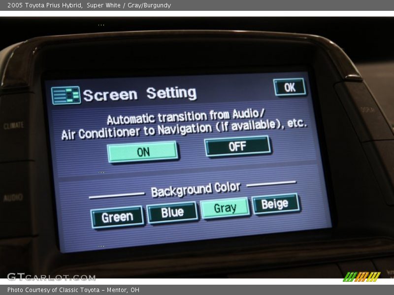 Super White / Gray/Burgundy 2005 Toyota Prius Hybrid