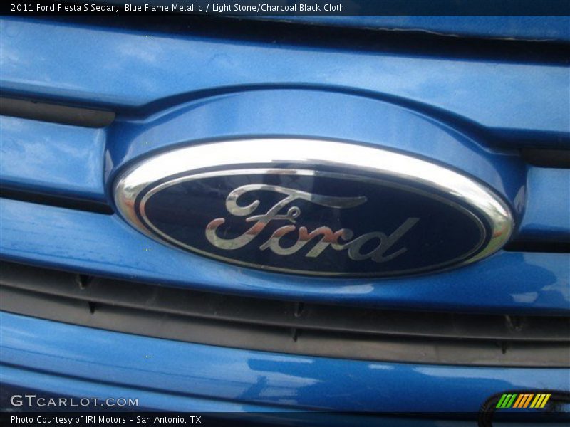 Blue Flame Metallic / Light Stone/Charcoal Black Cloth 2011 Ford Fiesta S Sedan
