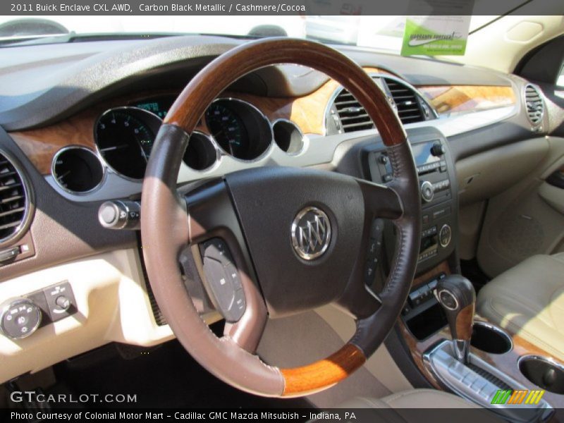 Carbon Black Metallic / Cashmere/Cocoa 2011 Buick Enclave CXL AWD