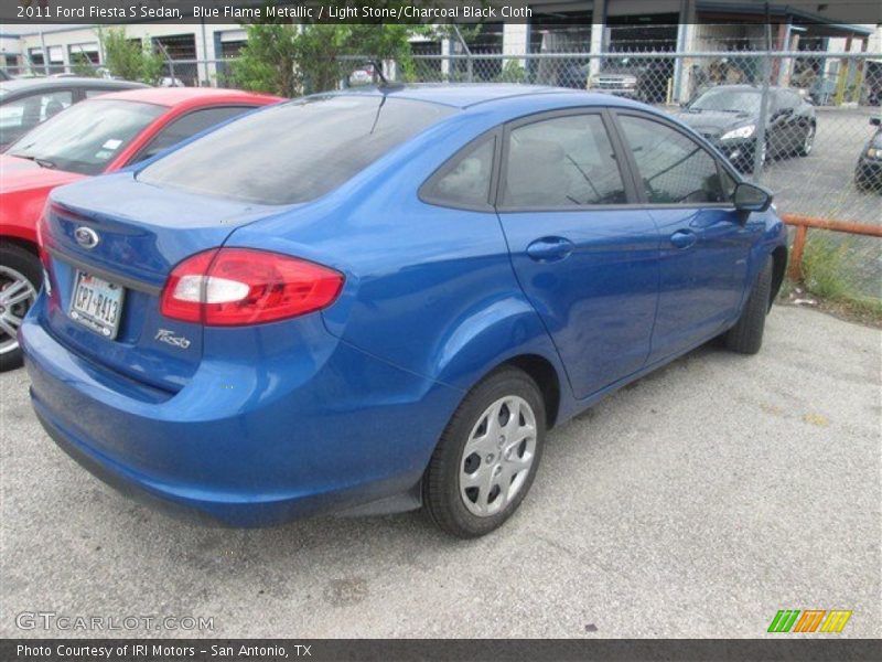 Blue Flame Metallic / Light Stone/Charcoal Black Cloth 2011 Ford Fiesta S Sedan
