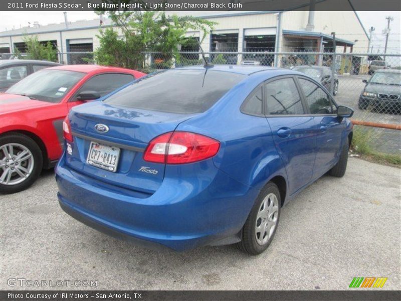 Blue Flame Metallic / Light Stone/Charcoal Black Cloth 2011 Ford Fiesta S Sedan