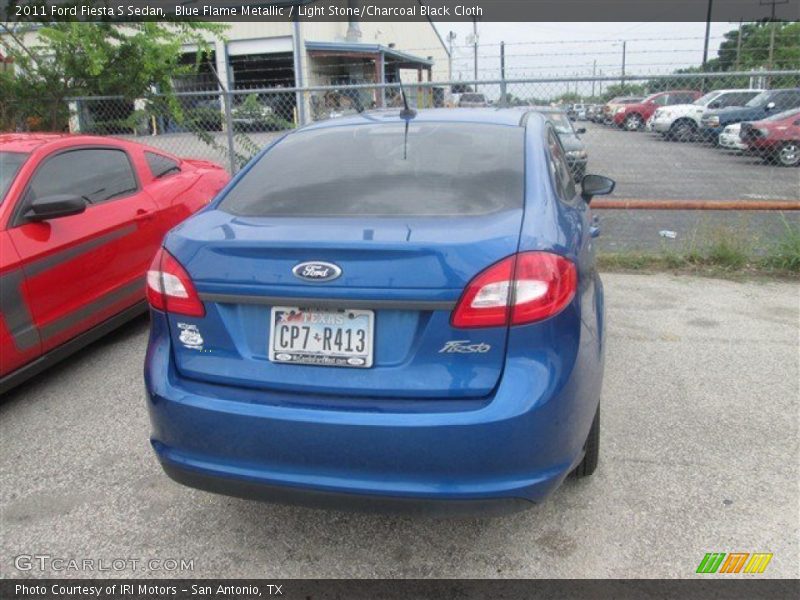 Blue Flame Metallic / Light Stone/Charcoal Black Cloth 2011 Ford Fiesta S Sedan