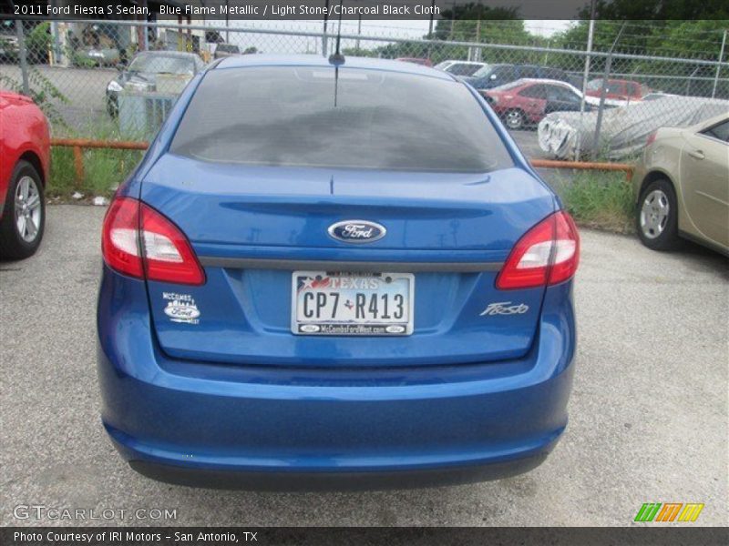 Blue Flame Metallic / Light Stone/Charcoal Black Cloth 2011 Ford Fiesta S Sedan